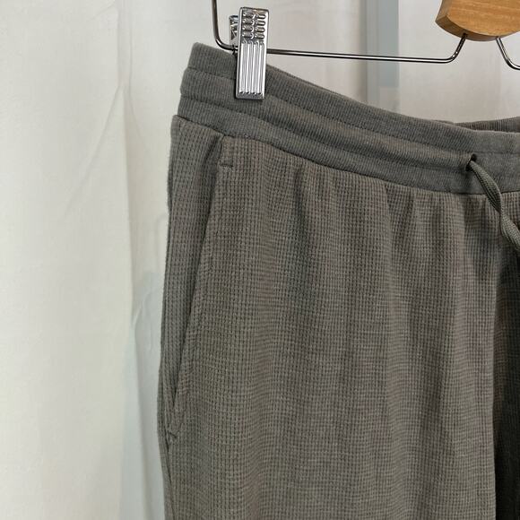 ONIA Size 2XL XXL Waffle Knit Cotton Blend Jogger Lounge Pants Drawstring Gray - Picture 6 of 10